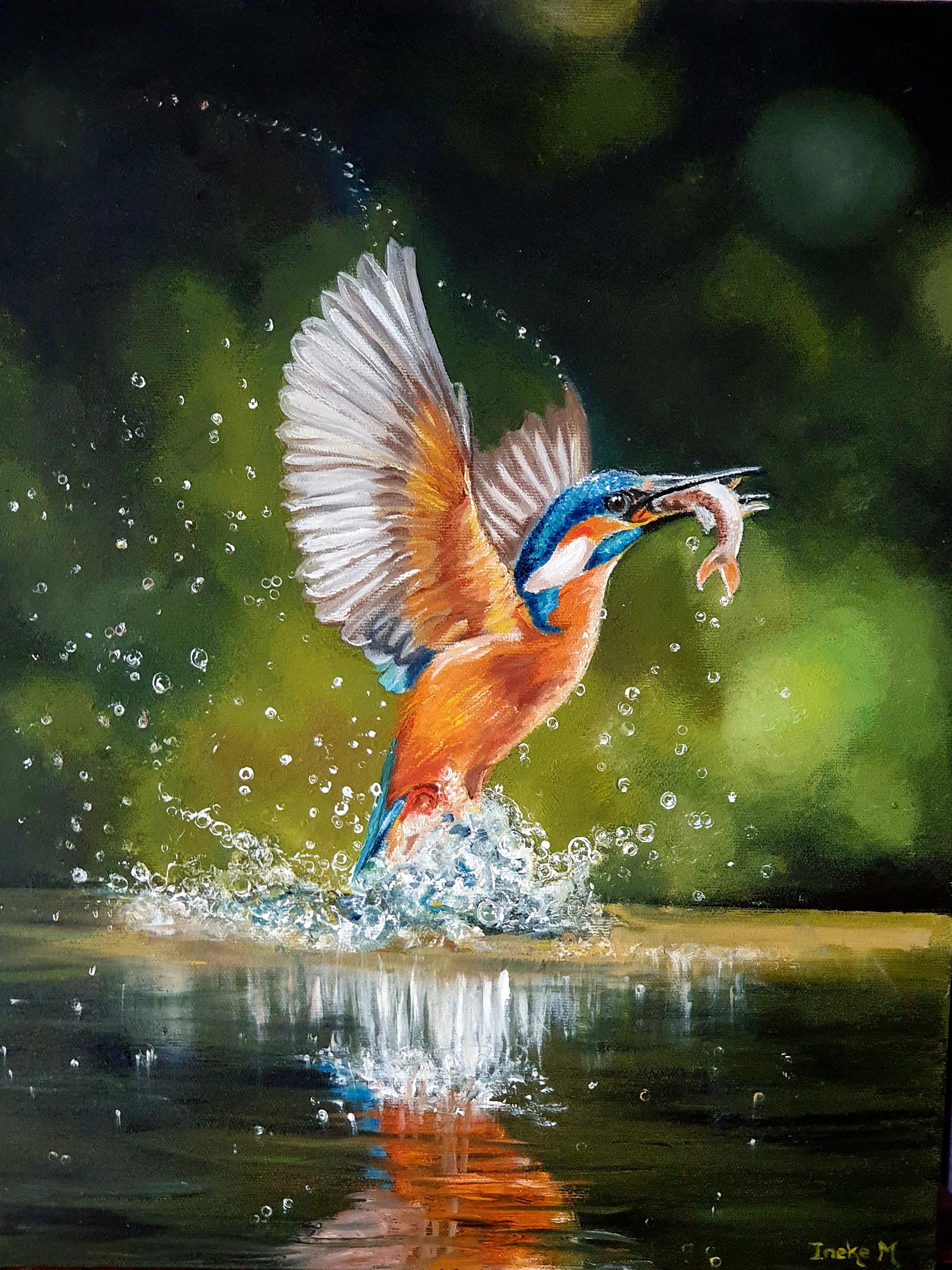 final Kingfisher with fish
